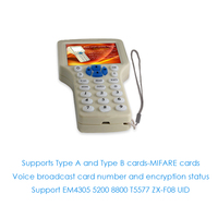 Duplicateur/Programmeur/Lecteur RFID portable ZX08CD 125KHz 13.56Mhz pour cartes d'identité RFID