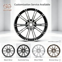 Jantes Tuning 20 Pouces, 16 Rayons, Offset Personnalisé, Argent Noir, Haute Performance, Commandes en Gros Bienvenues, Service OEM ODM