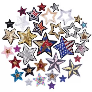 Patch étoile brillant à paillettes, drapeau américain, camouflage, appliqué, broderie pentagramme, badge thermocollant pour veste, jean, sac, accessoires DIY - Product Image 2