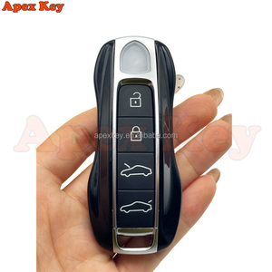 Étuis de clés de remplacement noirs de haute qualité et élégants pour Porsche avec autocollants pour la création de cadres photo artistiques - Product Image 2