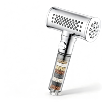 Pommeau de Douche Chromé Portable à Filtration Antibactérienne et Anti-Chlore, Doux pour la Peau, Haute Pression, Idéal pour Salle de Bain et Hôtel, Vente Directe Usine, OEM