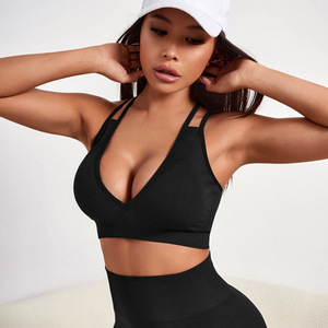 <span class=keywords><strong>Soutien</strong></span>-<span class=keywords><strong>gorge</strong></span> <span class=keywords><strong>de</strong></span> yoga sans fil pour femme, <span class=keywords><strong>bretelles</strong></span> croisées, dos élégant, sans couture, respirant, idéal pour <span class=keywords><strong>les</strong></span> cours <span class=keywords><strong>de</strong></span> Pilates - Grande Vente - Product Image 1