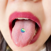 Freya Unisex 14G Stainless Steel Matte Industrial Barbell External Thread Tongue Stud Body Piercing Fashion Piercing Jewelry.