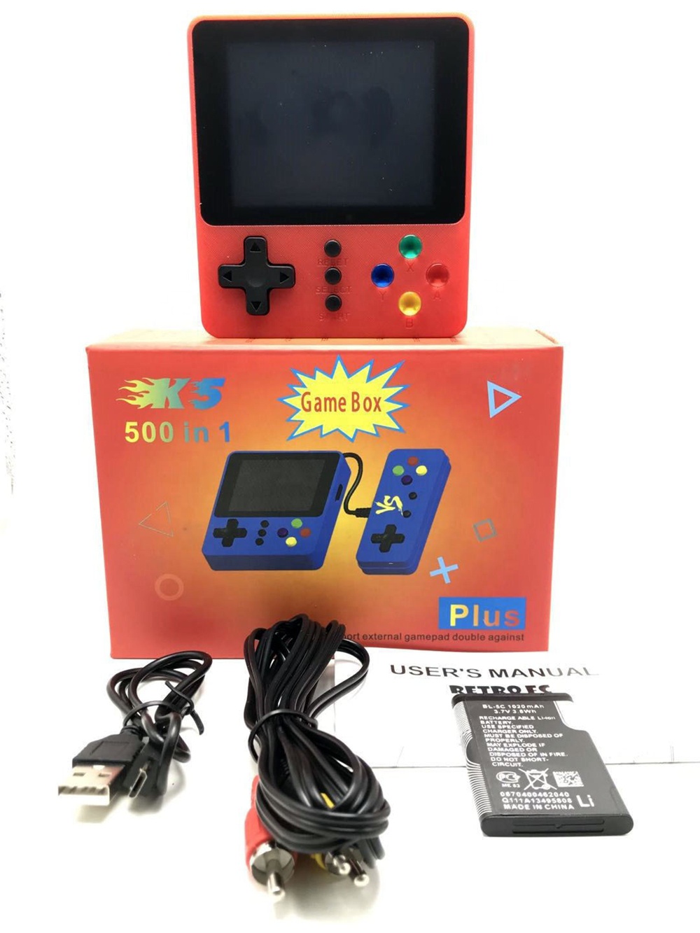 Console De Jeu Portable Avec 500 Jeux Intégrés – Écran 3,5 Pouces, Rechargeable | Nostalgie Et Fun Pour Petits Et Grands