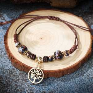 Hand Woven <b>Beaded</b> <b>Bracelet</b> With Tree Of Life Charm Adjustable Red String Fashion Jewelry Gift For Women Autumn 2018 - Product Image 2
