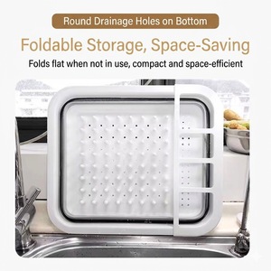 Escurridor de Platos Plegable para Fregadero, Estante de Almacenamiento de Platos, Tazones y Cubiertos, Soporte Plegable para Escurrir Platos - Product Image 4