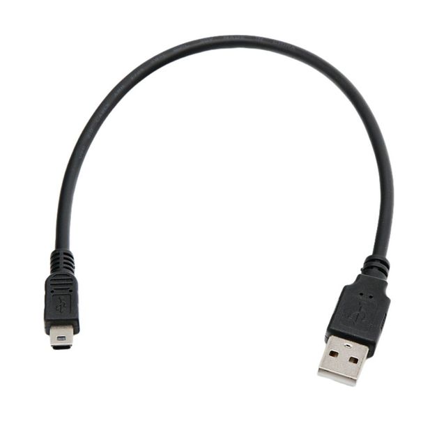 5 Pin Type Port Data Transfer PVC Jacket Black All Copper USB a Male to Mini Male Mini USB Data Cable