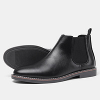 Bottes de travail pour hommes, style rétro, confortables, tendance 2026, en cuir noir et marron, type Chelsea, pour homme