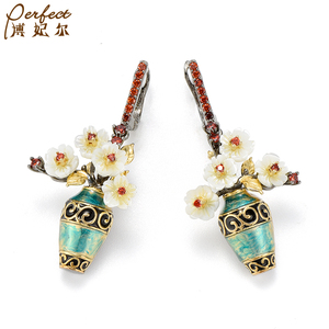 Boucles d'oreilles en argent pour femme, bijoux naturels pour <span class=keywords><strong>costume</strong></span>, vintage, tendance, nouvelle collection - Product Image 4