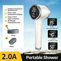 Ensemble de douche électrique rechargeable en PVC écologique Artifact 20L pour le camping et la randonnée en plein air avec pompe à batterie (toutes saisons)