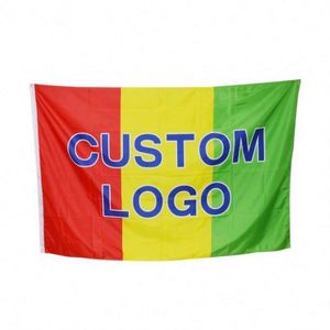ธงโพลีเอสเตอร์ 150D ขนาด 3x5 ฟุต พิมพ์โลโก้ตามสั่ง ขายส่งทุกสี - Product Image 2