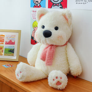 Schattig Wit <span class=keywords><strong>Puppy</strong></span> Knuffeldier Pluche Speelgoed Dagelijks Leven Mooi En Schattig Hond Knuffel Voor Huisdecoratie Metgezel Cadeau - Product Image 2