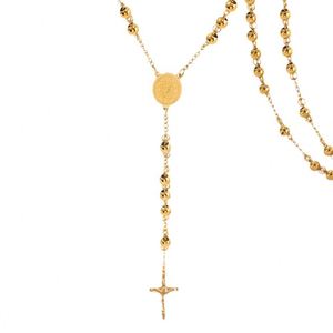 Collar de Rosario de Acero Inoxidable al por Mayor, Diseño Retro, Personalizado, Premium, Ovalado, con Borla y Cruz, Cuentas de Oración Católicas - Product Image 5