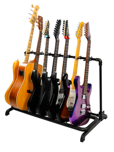 Guitto GGS-11 멀티 로우 세븐 로우 접이식 기타 베이스 스탠드 다중 포지션 플로어 스탠드 - Product Image 6
