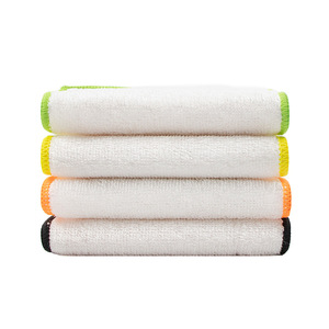 Chiffon de nettoyage en fibre de bambou, rectangulaire, épaissi, résistant à l'huile, torchon de cuisine noir, orange, jaune, bleu, vert - Product Image 2