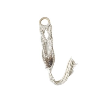 Support mural en macramé bohème pour vase, porte-plantes et fleurs en coton tissé à la main, décoration et cadeau bohème pour la maison - Product Image 3