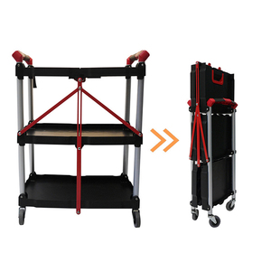 Nhiệm Vụ Nặng Nề Nhựa Cán Tiện Ích Giỏ Hàng Với 360 ° Xoay Bánh Xe Cho Kho Nhà Để Xe Tiện Ích Dịch Vụ Gấp Giỏ Hàng Xe Đẩy - Product Image 5