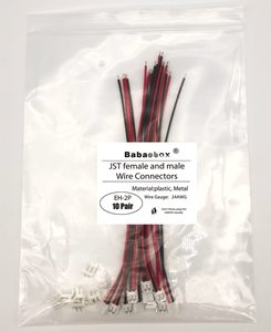 10 paires de connecteurs adaptateurs à 2 broches en cuivre 24AWG 2,5 mm, câble mâle 150 mm, connecteur femelle, isolation PVC, IP67, électronique - Product Image 6