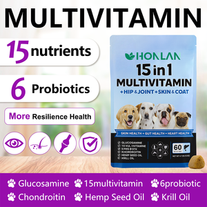 Private Label 15 In 1 Dog Multivitamin Soft Chews Pet Health Care Products And Vitamins Nutritional Supplements - Product Image 3