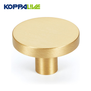 Koppalive Minimalist Gold <strong>Black</strong> Drawer Handle and <strong>Knob</strong> 30mm Round Antique Brushed Solid Brass Cabinet <strong>Knobs</strong> for Furniture - Product Image 1