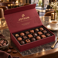 Boîte magnétique rigide en forme de livre, personnalisée, avec gaufrage en feuille d'or de qualité alimentaire, boîte cadeau magnétique pour truffes au chocolat de luxe