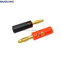 Tête de lanterne 4MM Fiche banane Fiche test Connecteurs haut-parleur Fiche banane plaquée or