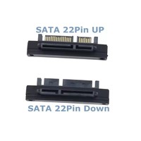 Adaptador SATA de 22 Pines en Ángulo Recto (90°) Macho a Hembra, Conector Convertidor de Extensión Serial ATA de 7+15 Pines