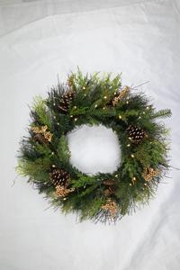 Guirnalda de Piñas Ecológica Personalizada de Fábrica, Corona Decorativa Artificial de Navidad para Decoración de Puertas - Product Image 3