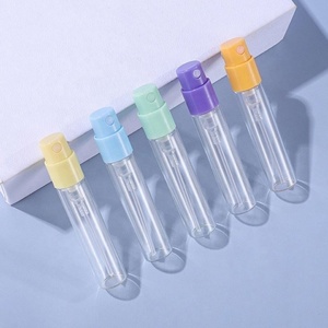 Luxury Portable Mini Spray <b>Bottles</b> 2ml Empty Sample Glass Vials in Pink Yellow Green Purple Blue for Perfume - Product Image 1