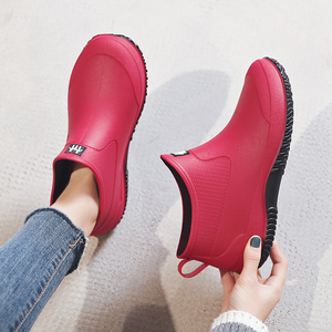 Sepatu Bot Hujan PVC Tahan Air Musim Dingin Musim Semi Hangat Sepatu Salju Luar Ruangan Musim Panas Musim Gugur Unisex - Product Image 5
