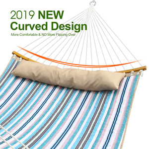 Tốt nhất bán sọc chần võng treo hoạt động ngoài trời võng giường với gối - Product Image 5