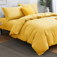 Ensembles de literie de luxe en coton égyptien de couleur unie 100% coton lavable pour les soins de la peau