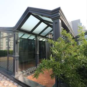 Pergola Bioclimatica in Lega di Alluminio ad Alta Resistenza con Vetro Temperato, Tetto in Vetro e Porte Scorrevoli per <span class=keywords><strong>Hotel</strong></span> Contemporanei - Product Image 3