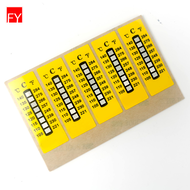 New Product Fy Paper Thermometer Label 250F Changing Color Reversible Sensor Temperature Sticker