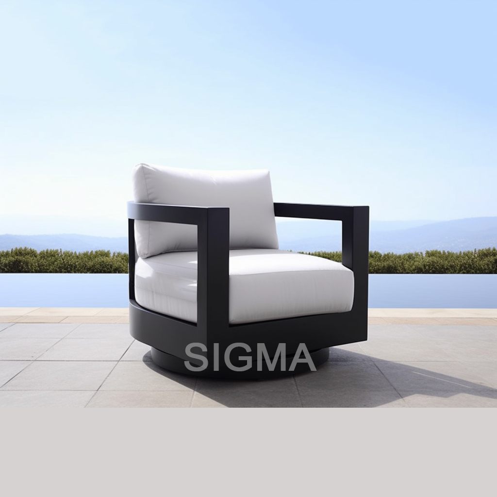 Hot sale aluminum frame outdoor garden chair dining armchair lounge chaise leisure