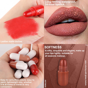 MLM 18 Colors <b>Mini</b> Capsule Style Mineral Velvet Matte <b>Lipstick</b> Set Regular Size Tint High Pigment Long-lasting Waterproof - Product Image 5