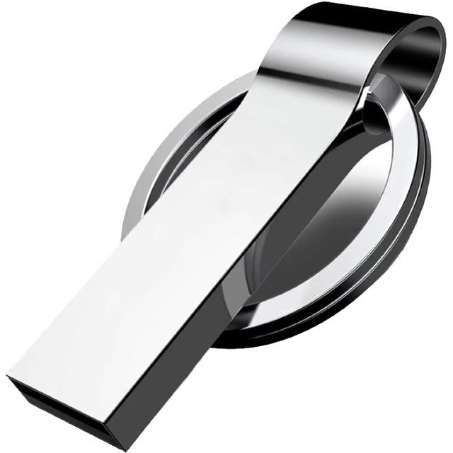Custom Logo 32GB Metal USB 2.0 Flash Drive Keychain New Factory Direct Wholesale Car Exhibition Bidding Gift Use 1-Year Warranty