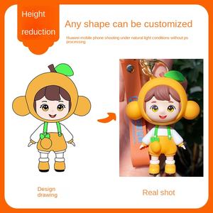 <span class=keywords><strong>Mousqueton</strong></span> en silicone <span class=keywords><strong>porte</strong></span>-clés personnalisé en PVC souple en alliage de zinc poupée de dessin animé 3D impression numérique figurine d'<span class=keywords><strong>action</strong></span> sur mesure - Product Image 4