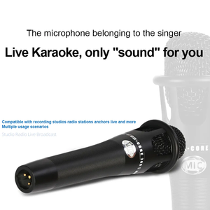 Microphone filaire professionnel de bureau Depusheng E300 noir pour karaoké en direct, <span class=keywords><strong>jeux</strong></span> vocaux - Product Image 4