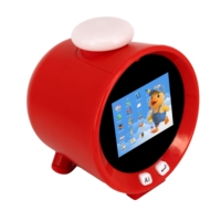 Réveil intelligent pour enfants au design mignon de petit canard avec affichage de la météo/de l'heure et fonction vocale IA, fabriqué en silicone et plastique