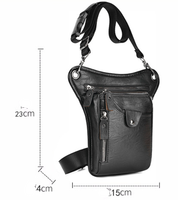 Sac de taille en cuir pour hommes femmes ceinture Bumbag multi-usages moto tactique cyclisme équitation randonnée Camping pochette