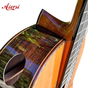 Aiersi Chine Made Factory Professional High Quality Glossy 39 Inch High-end All Solid Cedar Classic Guitar - Product Image 3