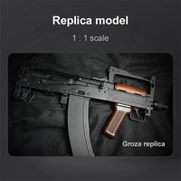 C81022 Cada Weapon Technical Electric Groza Model Plastic Bricks Submachine Gun Toy Military Building Blocks Sets