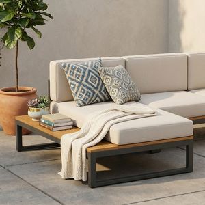 [BeNK] Nouveau design de canapés sectionnels en bois d'acacia en forme de L pour patio extérieur avec structure en acier, fabricant vietnamien - Product Image 2