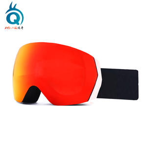 Gafas de esquí XQ-HZ de doble capa antivaho sin marco, talla única, TPU, para adultos, a prueba de viento, lente roja - Product Image 3