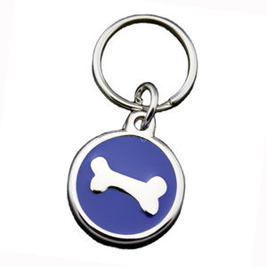 Venta al por mayor de etiquetas de perro, silenciador de hueso, etiquetas de perro de acero inoxidable anodizado, silenciador de Etiqueta de perro con forma de hueso - Product Image 1