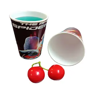 SP1609 इच्छित मुद्रण इंजेक्शन मोल्ड लेबल सैन्य विधि संस्थान में रस के लिए दूर ले प्लास्टिक के कप डिस्पोजेबल कप कॉफी पेय