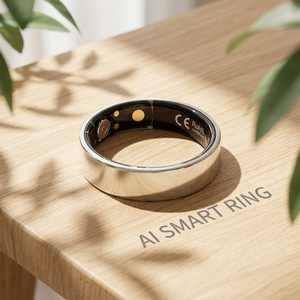 Blood Pressure Monitoring Smart Health Ring Stainless Steel Touch Screen Heart Rate Tracker AI Sleep Insights Ring for Men Women - Product Image 1
