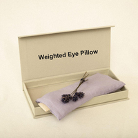 Compresse oculaire lestée 100 % lin lavable aux graines de lin, lavande et camomille pour aromathérapie et yoga, coussin chauffant pour les yeux