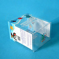 Boîtes pliantes en PVC transparent en acétate, impression de logo personnalisée, contenants rectangulaires en plastique recyclables pour cosmétiques, jetables pour cils